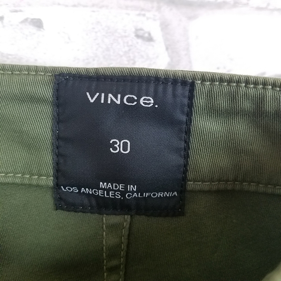 NWOT VINCE Army Green Stretch Twill Skinny Cargo Pants - Picture 8 of 13